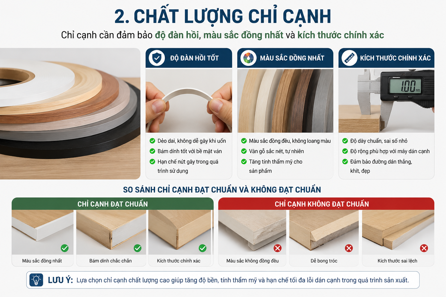 Chất lượng chỉ cạnh