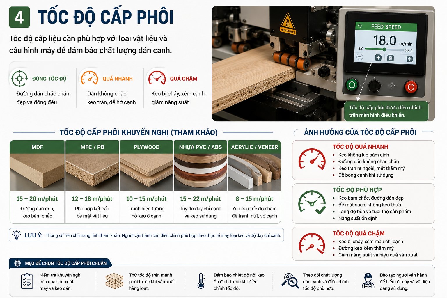 Tốc độ cấp phôi