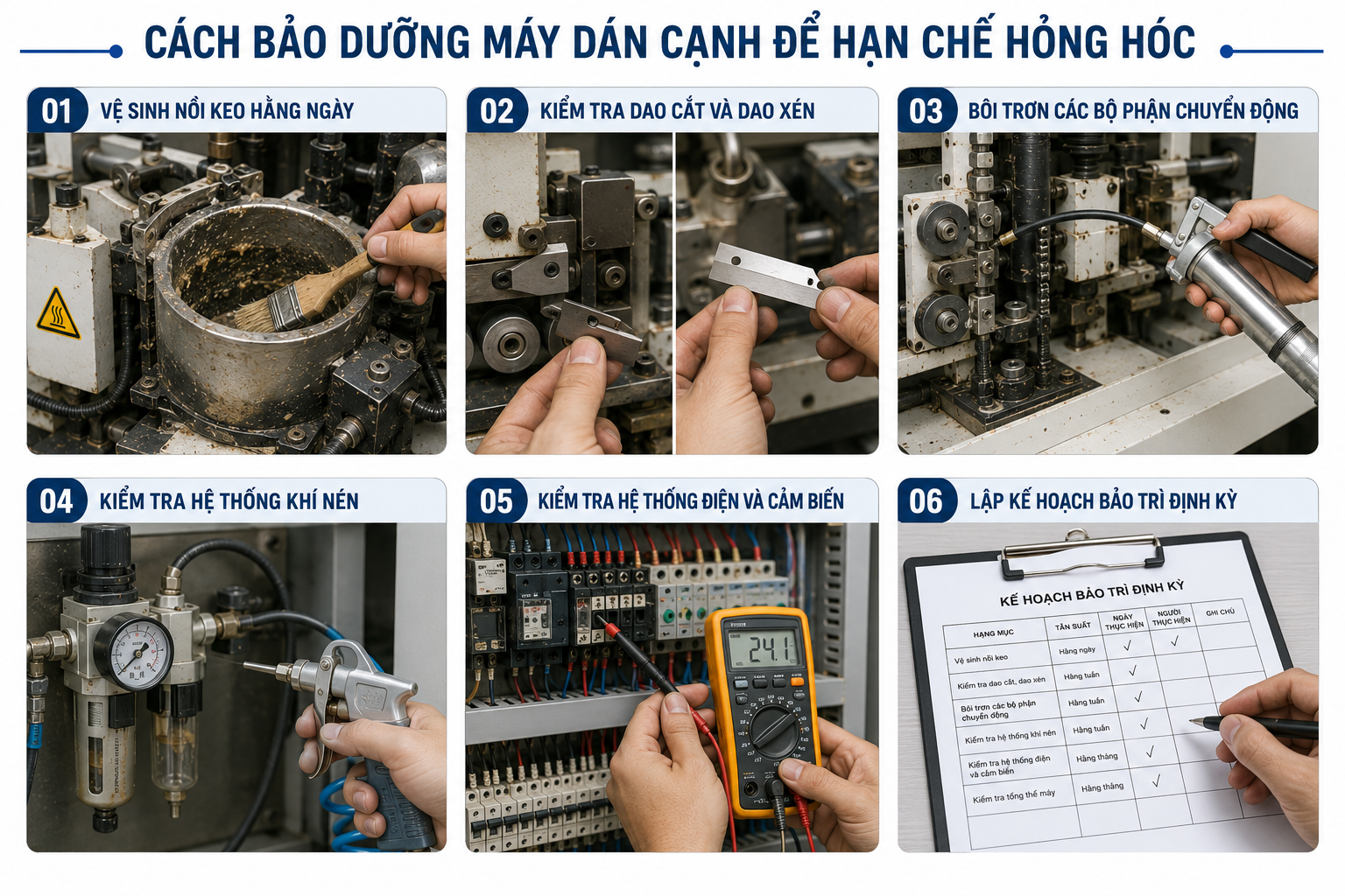 Cách Bảo Dưỡng Máy Dán Cạnh Để Hạn Chế Hỏng Hóc