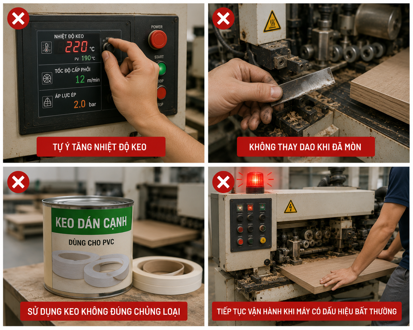 Những Sai Lầm Khi Tự Khắc Phục Lỗi Máy Dán Cạnh