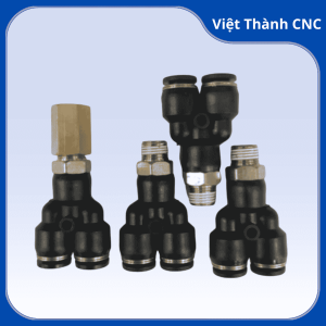 Đầu hơi Y 6-1 ren sắt chia khí nén ổn định cho máy dán ạnh VT-CNC
