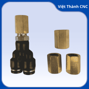 Khớp đồng ren trong 01 nối ống khí nén cho máy dán cạnh